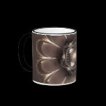 Fractal Flower Black- Mug mugs