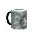 Fractal Flower Blue Mug by kklawiter Fractal Flower Blue Mug