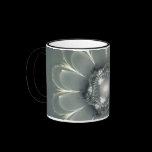 Fractal Flower Blue Mug mugs