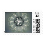 Fractal Flower Blue Postage