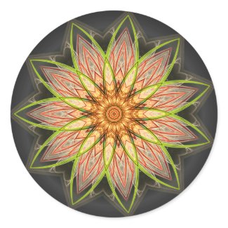 Fractal Flower - Earthtones Sticker sticker