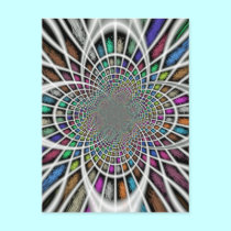Fractal Flower postcards