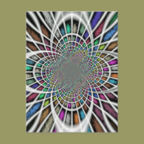 Fractal Flower postcards