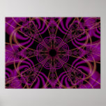 Fractal flower poster