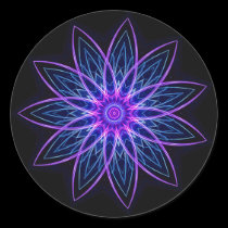 Fractal Flower - Purple Sticker stickers