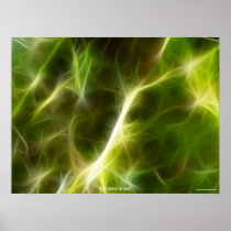 Fractal "Forest Light" Natural Abstract Art Poster