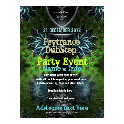 Fractal Garden Event Flyer Poster print