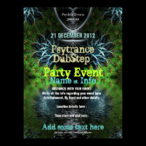 Fractal Garden Event Flyer Poster posters