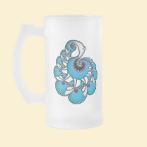 Fractal Gem - Blue mugs
