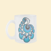 Fractal Gem - Blue mugs