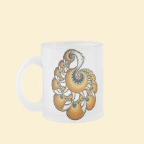 Fractal Gem - Orange mugs