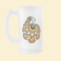 Fractal Gem - Orange mugs
