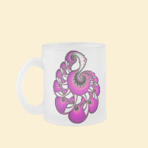 Fractal Gem - Pink mugs