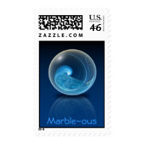 Fractal Glass Marble Postage Stamps