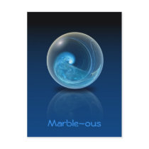 Fractal Glass Marble postcards
