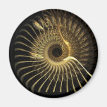 Fractal Golden Phoenix Magnet