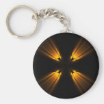 Fractal Golden "X"  Keychain