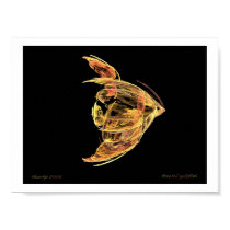 Fractal Goldfish Digital Art Print