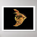 Fractal Goldfish Digital Art Print
