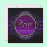 Fractal Goth Tapestry Dinner Party Invitation