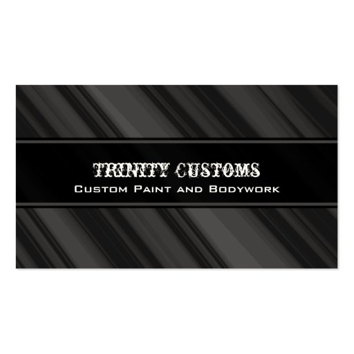 Fractal Grunge Business Card, Charcoal (front side)