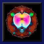 Fractal Heart - Frame Printed Right On The Poster!