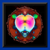 Fractal Heart - Frame Printed Right On The Poster!