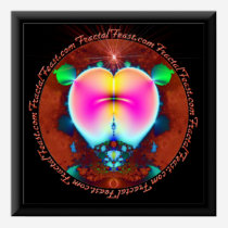 Fractal Heart - Frame Printed Right On The Poster!