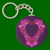 Fractal Heart keychains