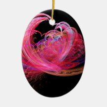 Fractal - Heart - Lets be friends Ornaments