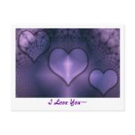 Fractal Hearts Purple Inmate Postcard