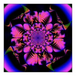 fractal in blacklight style  print