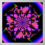 fractal in blacklight style  print