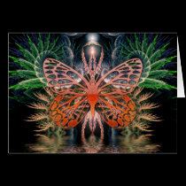 Fractal Lady Butterfly Card