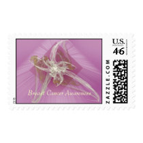 Fractal Lily - Breast Cancer Awareness postage