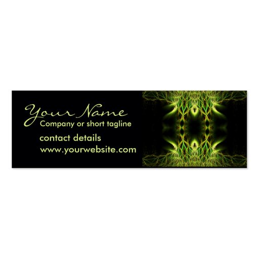 Fractal Lotus Profile Card Business Card Template (front side)