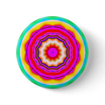 Fractal Mandala - 14 Pinback Button