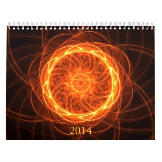 Fractal mandala artwork calendar