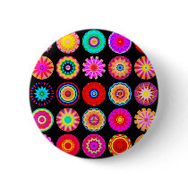 Fractal Mandalas buttons by artberry Fractal Mandalas buttons