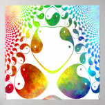 Fractal Mandelbrot Yin Yang Wall Enhancer Print