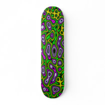 Fractal Maze: Yellow Green Magenta Skate Boards