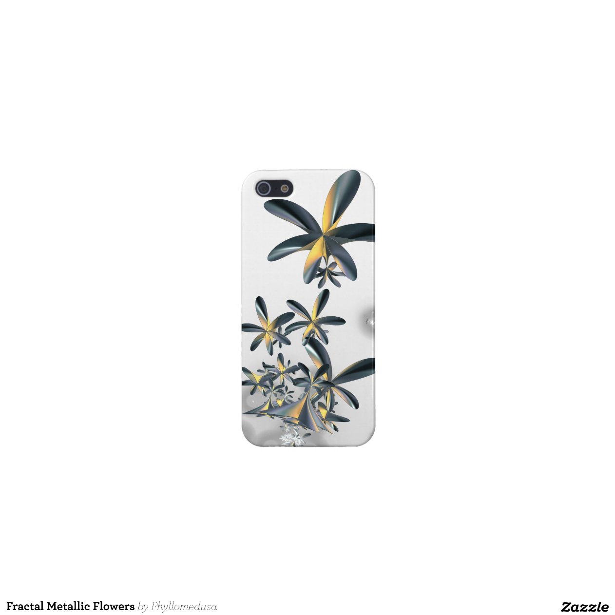 Fractal Metallic Flowers iPhone 5 Case Zazzle