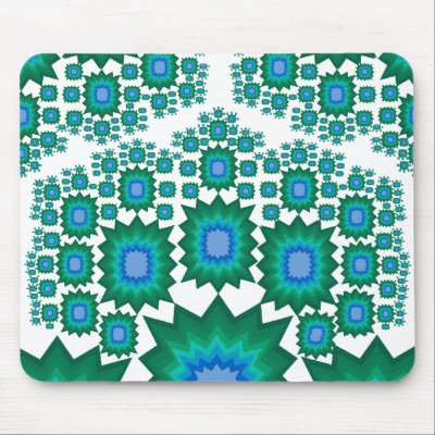 Fractal Mousepad: Purple: Blue: Green by spiritswitchboard