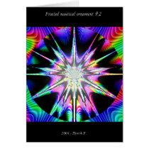 Fractal nautical ornament #2 cards