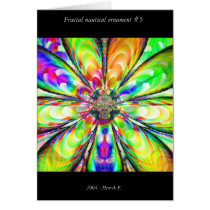 Fractal nautical ornament #5 cards