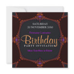 Fractal Nights Birthday Party Invitation