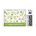 Fractal of Flowers - Congratulations postage