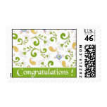Fractal of Flowers - Congratulations postage