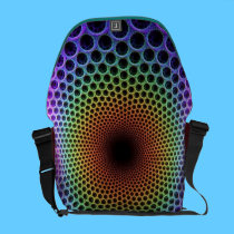 Fractal Optical Illusion messenger bags
