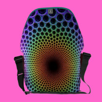 Fractal Optical Illusion rickshaw messenger bags